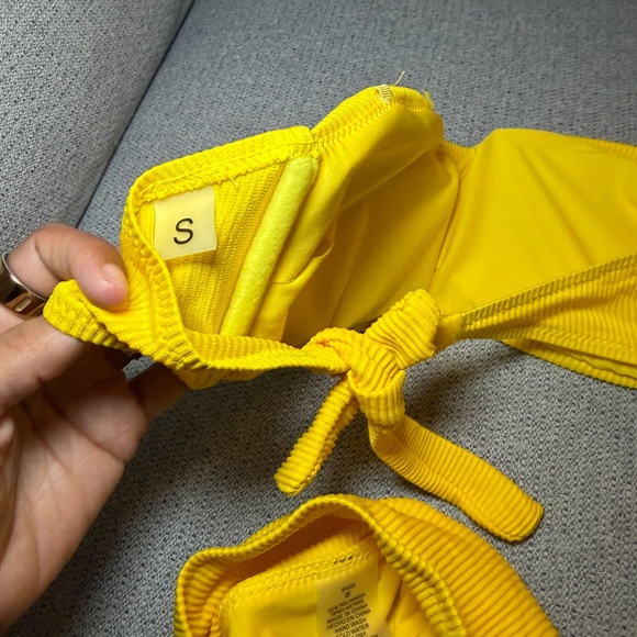 SHEIN Yellow Ribbed High-Cut Bikini Bottom - Picture 5 of 5